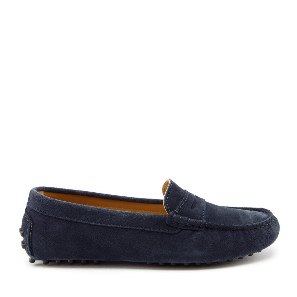 ladies navy blue loafers uk