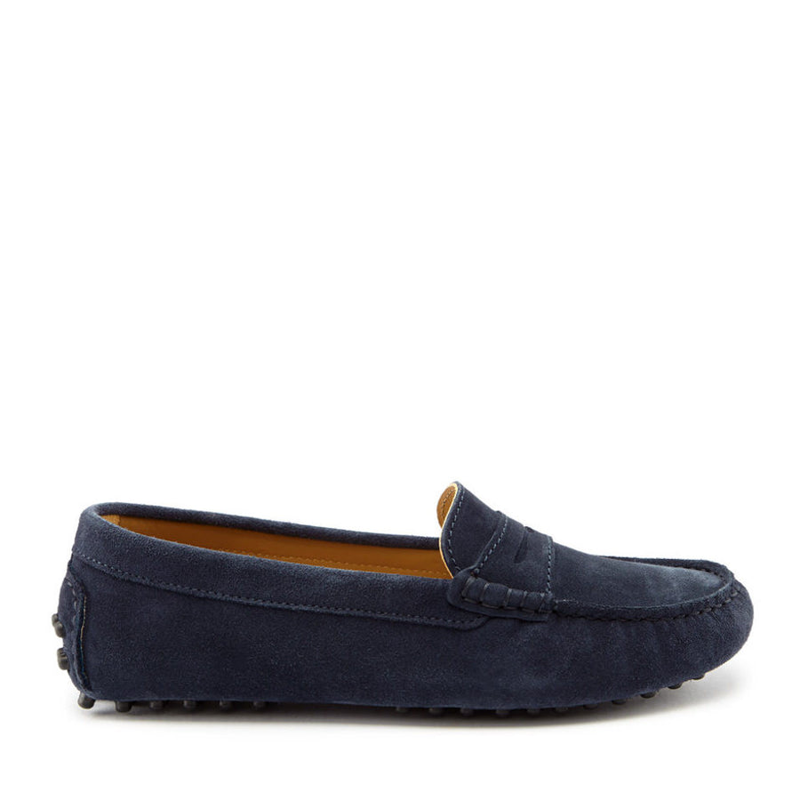 Women's Penny Driving Loafers, black suede - Hugs & Co.