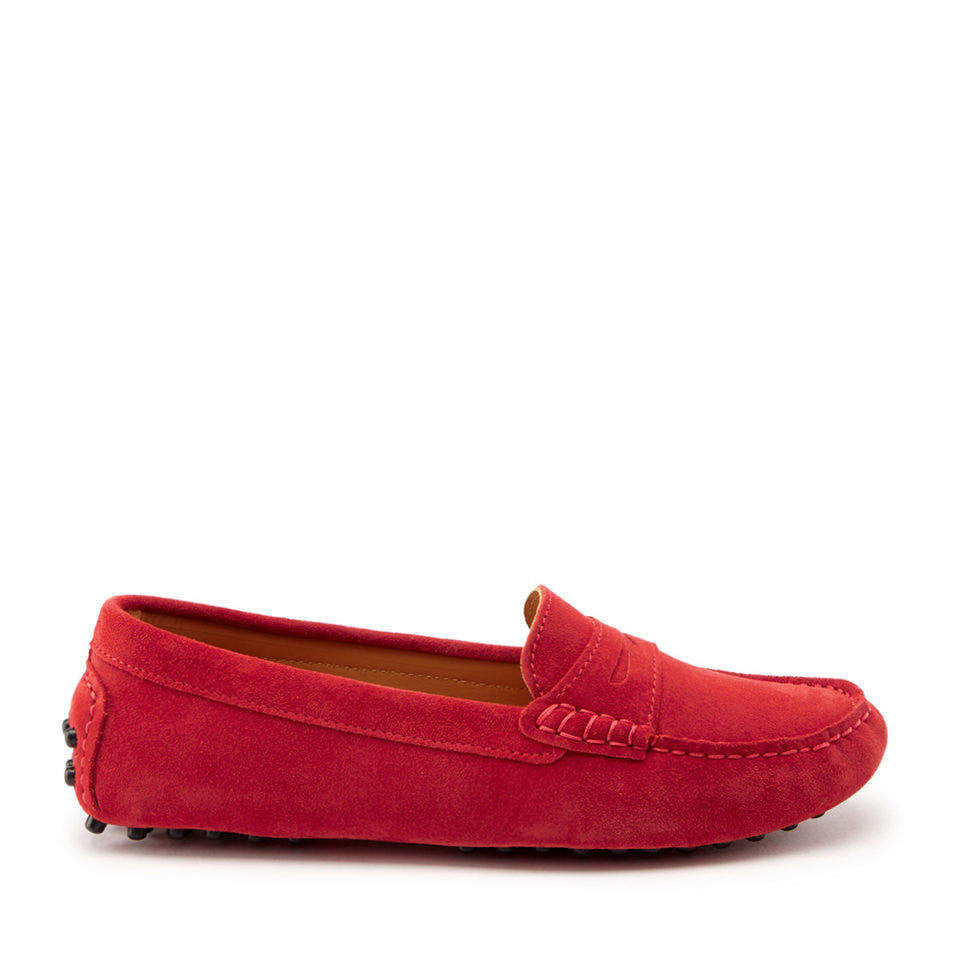 Penny Driving Loafers, red suede - Hugs 