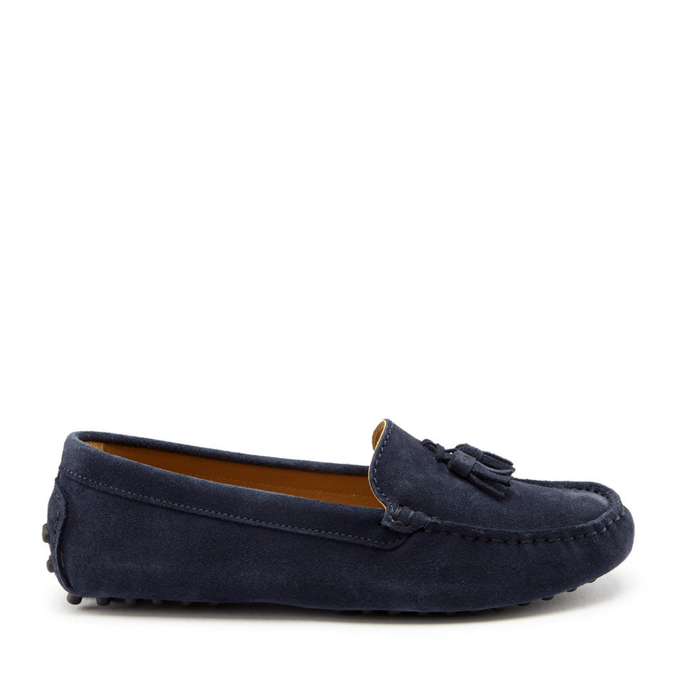 navy driving moccasins