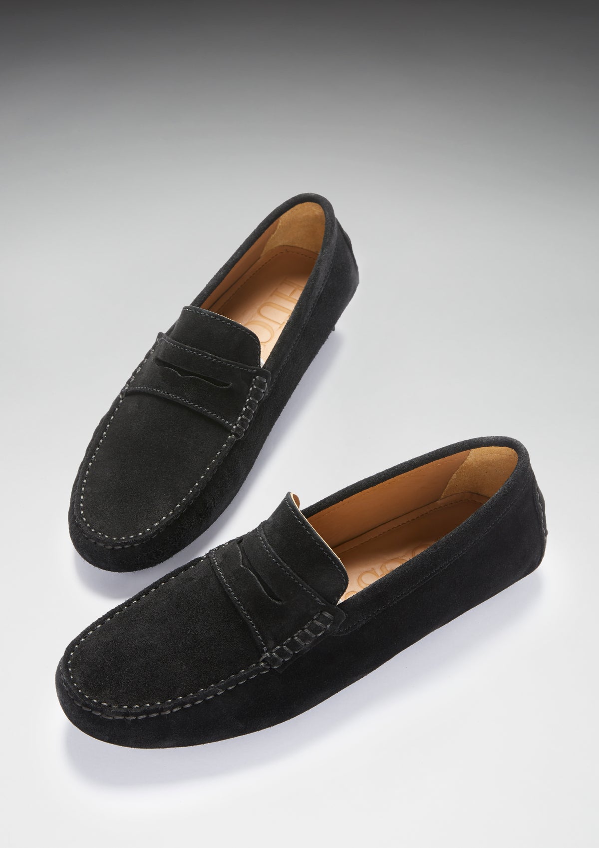 Penny Driving Loafers, black suede - Hugs & Co.