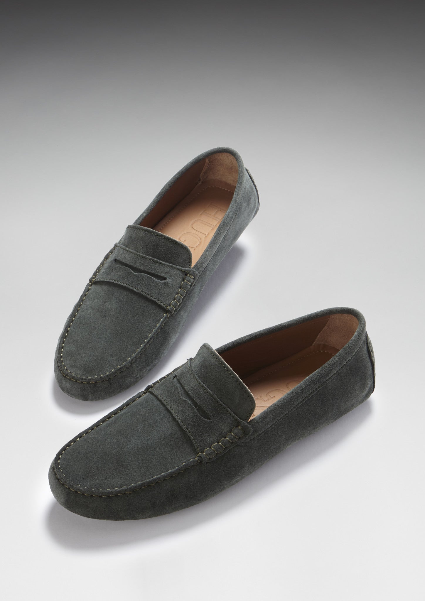 Penny Driving Loafers, racing green suede - Hugs & Co.