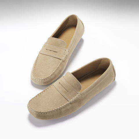 Penny Driving Loafers, tobacco suede - Hugs & Co.