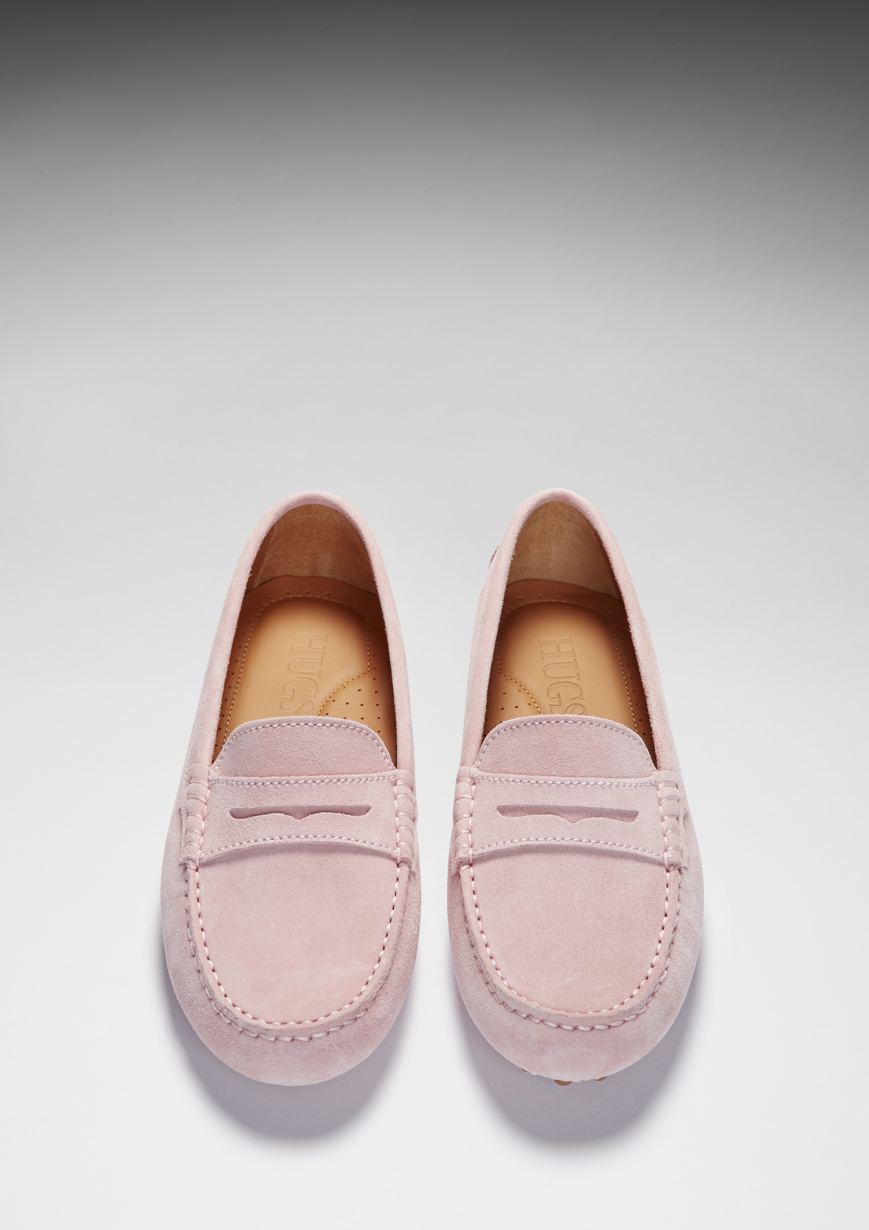 pink driving moccasins