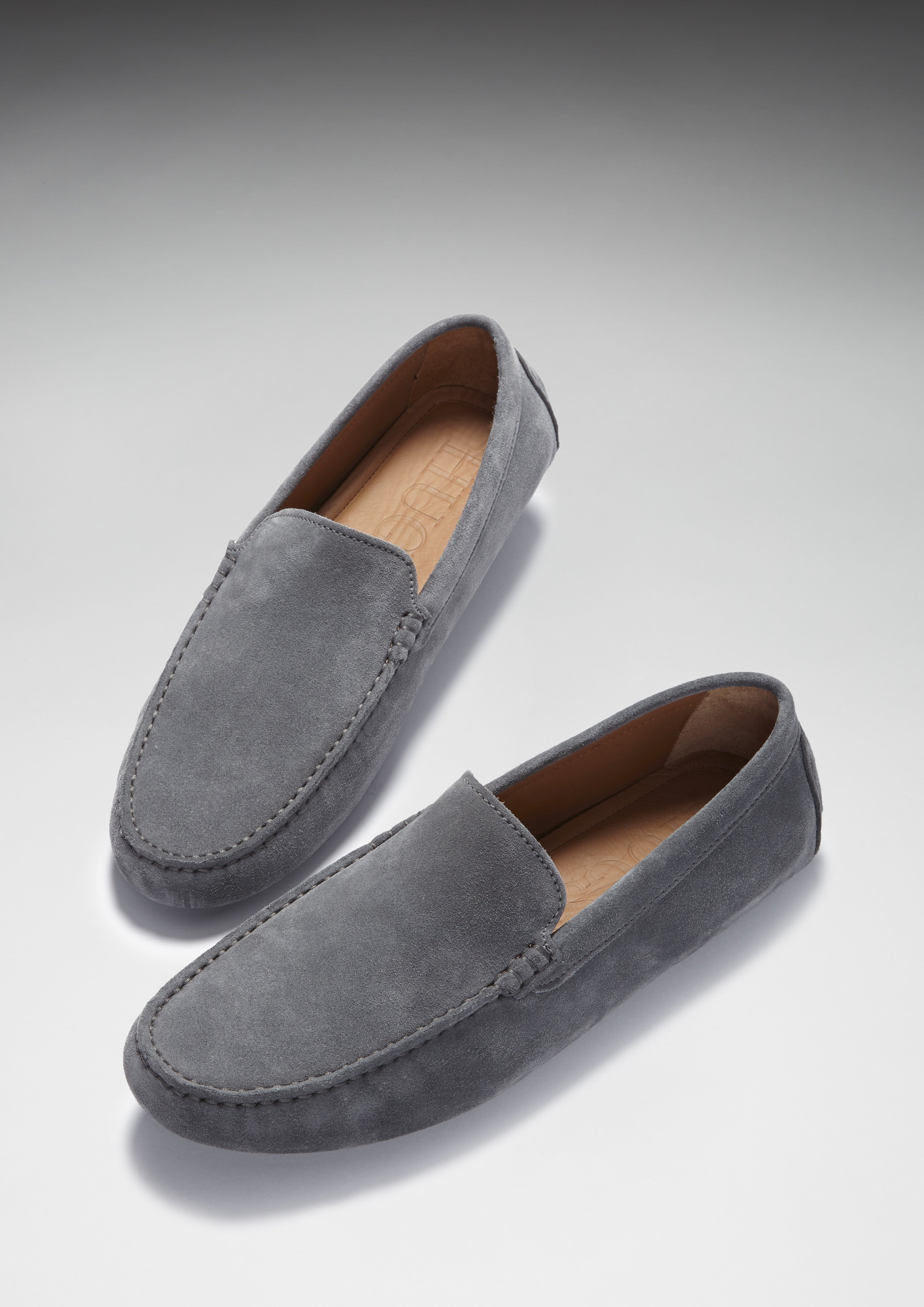 Driving Loafers, slate grey suede - Hugs & Co.