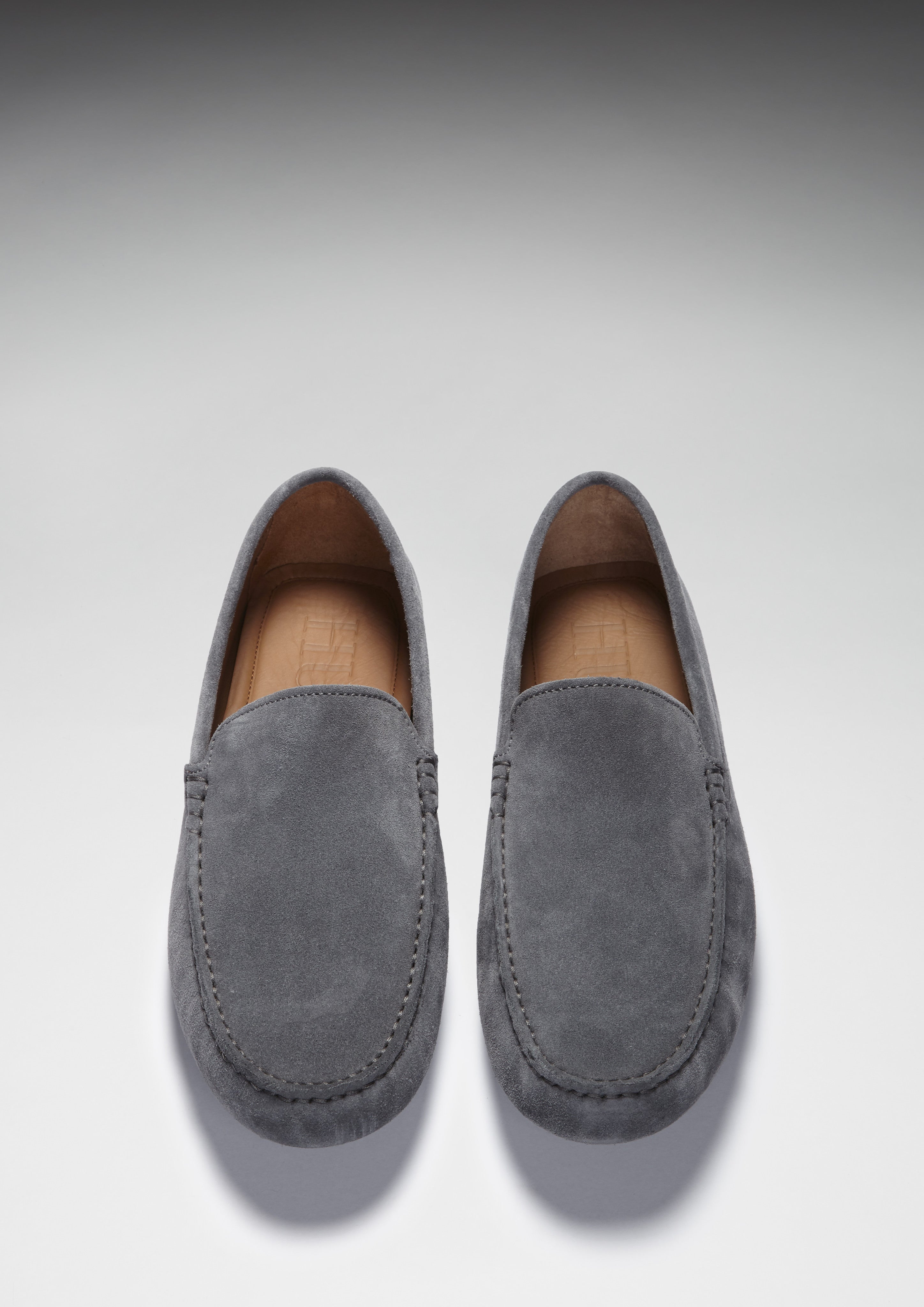 Driving Loafers, slate grey suede - Hugs & Co.