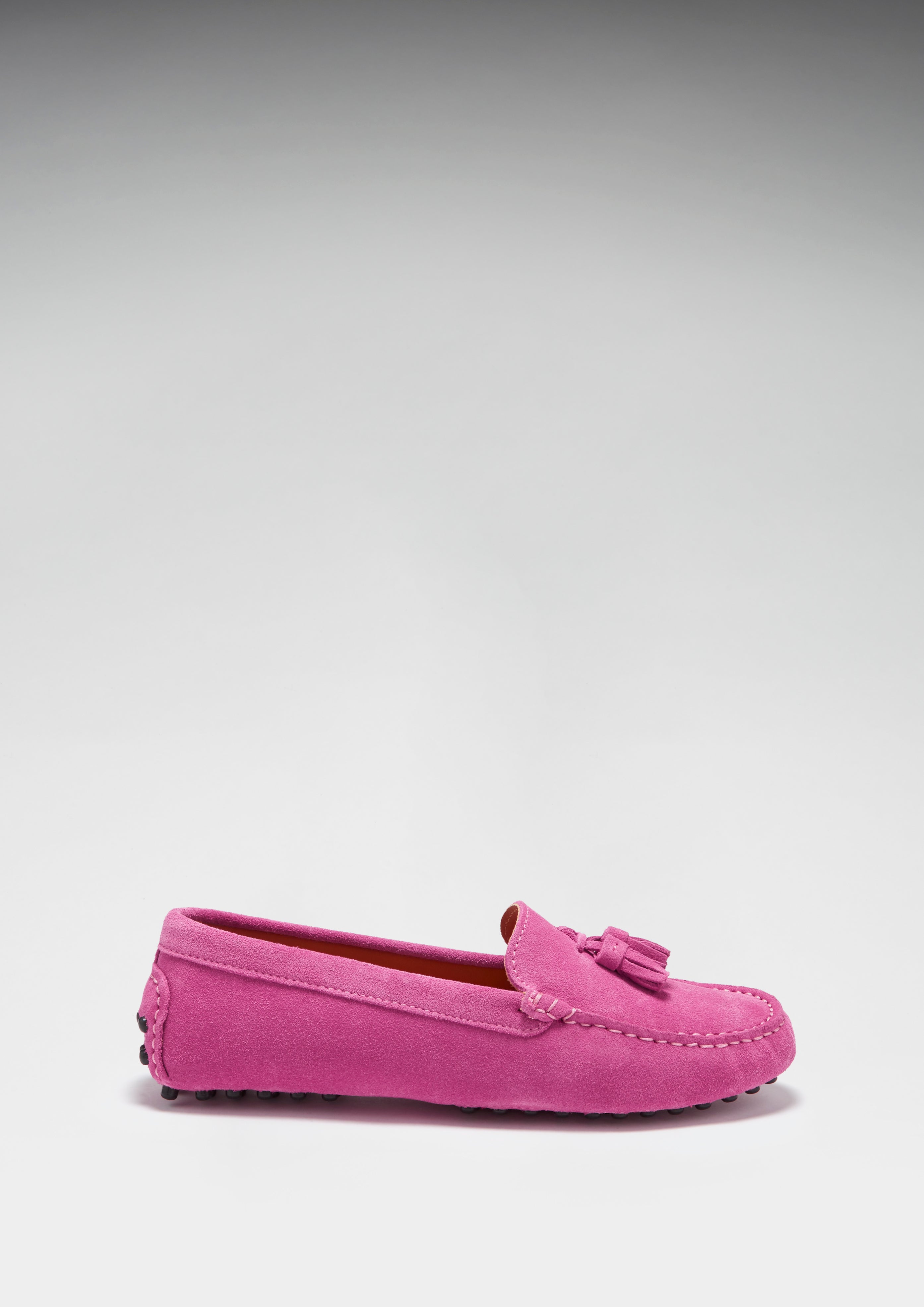 Women's Tasselled Driving Loafers, pink 