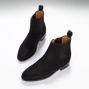 ladies black suede chelsea boots