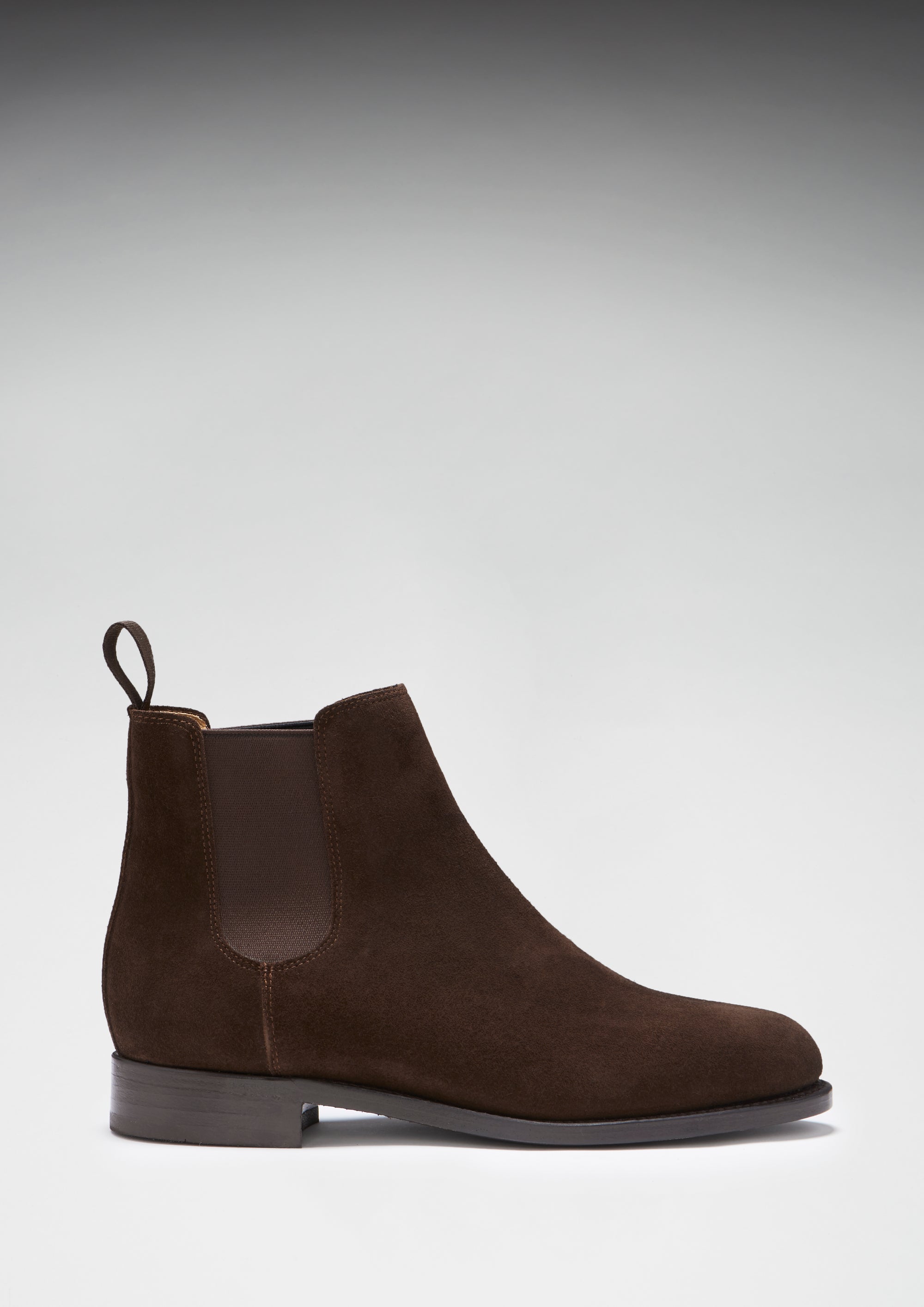 Women's Brown Suede Chelsea Boots, Welted Leather Sole - Hugs & Co.