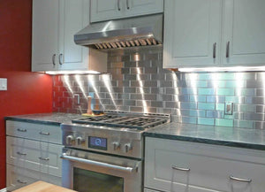 Stainless Steel Metal 3 In X 9 In Silver Floor And Wall Tile Tenedos