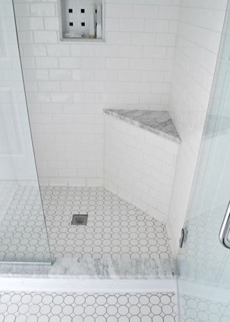 Shower Curb | Marble Saddle for Shower Curb | Tenedos