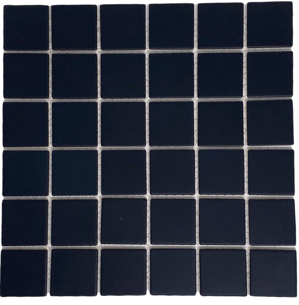 BT-PM14 4 x 4 Square Black Porcelain (Matt Finish) Floor & Wall Tile  Mosaic Tile (1 Box (11 Sheets))