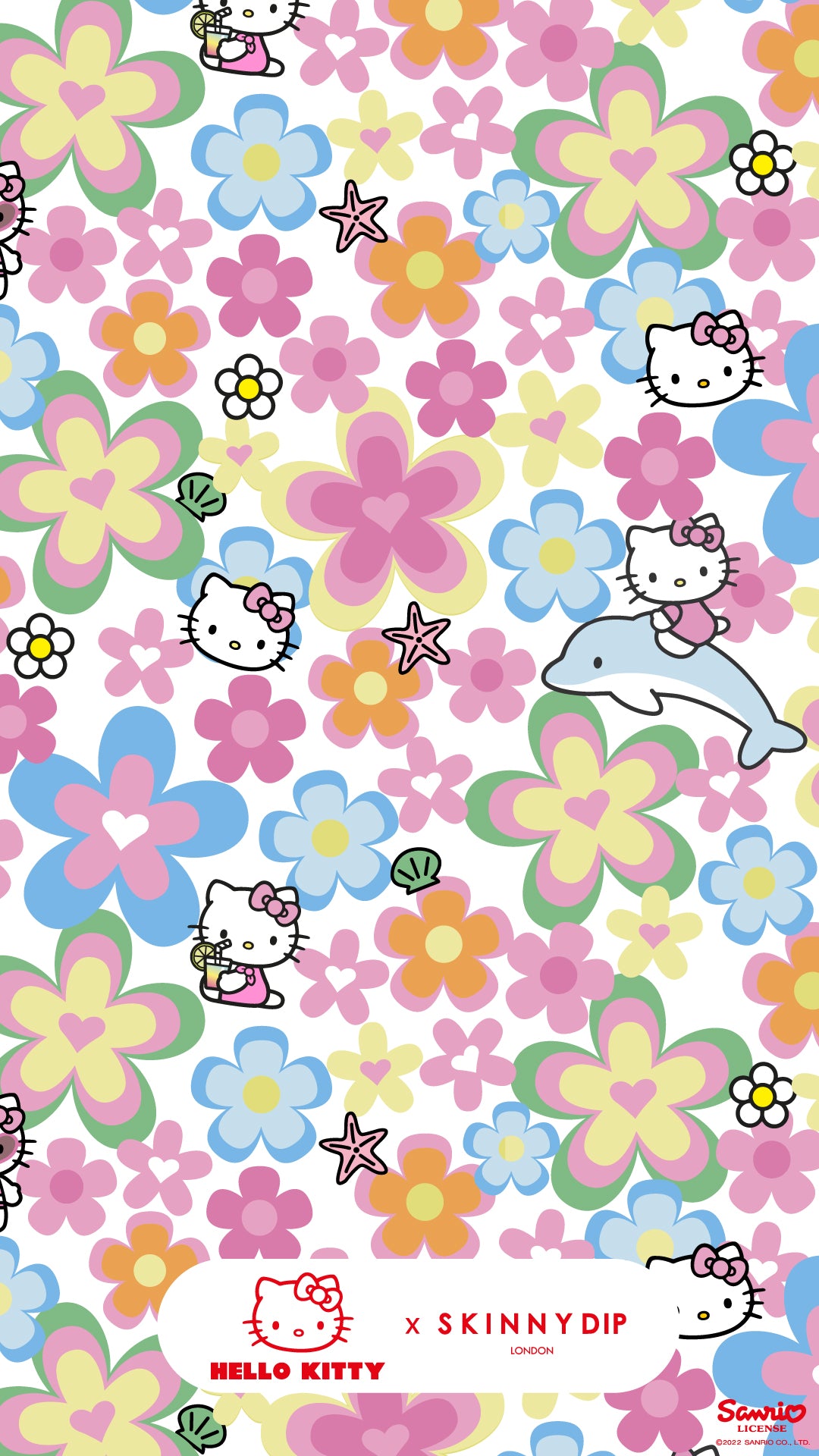 Hello Kitty x Skinnydip Drop 2 Phone Wallpaper 07