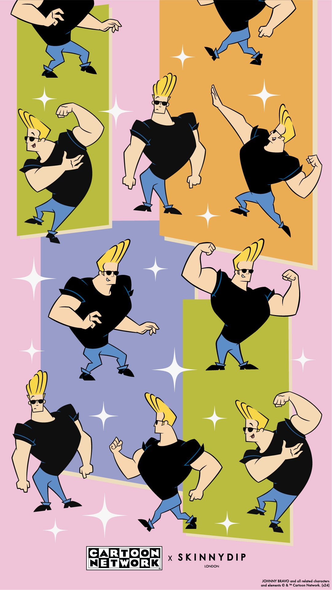 Cartoon Network x Skinnydip Johnny Bravo Phone Wallpaper