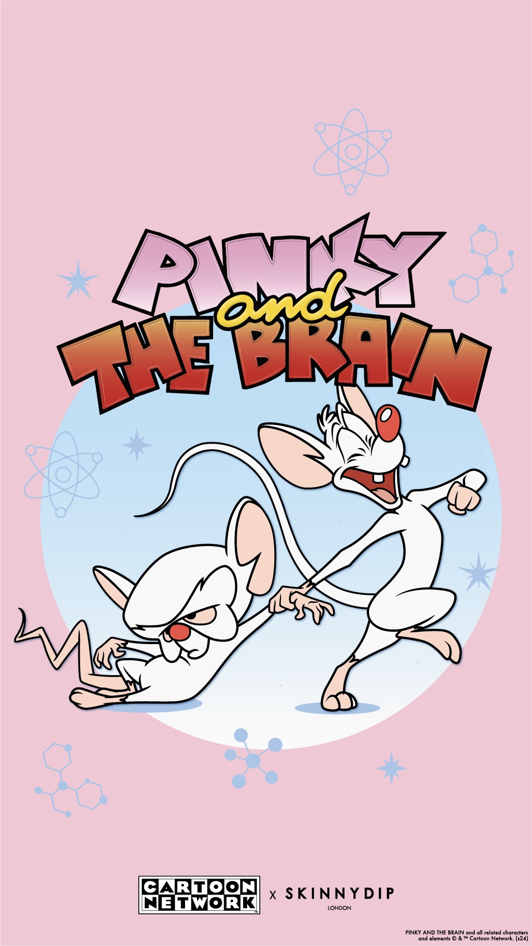 Cartoon Network x Skinnydip Pinky And The Brain Logo Phone Wallpaper