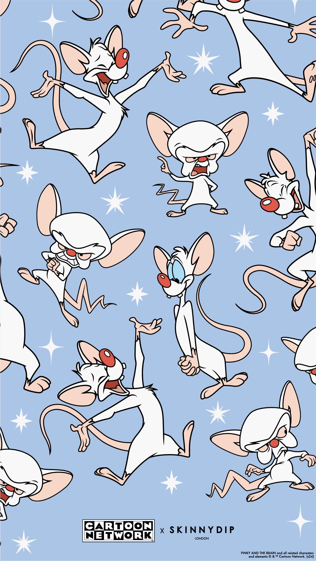 Cartoon Network x Skinnydip Pinky And The Brain Repeat Phone Wallpaper