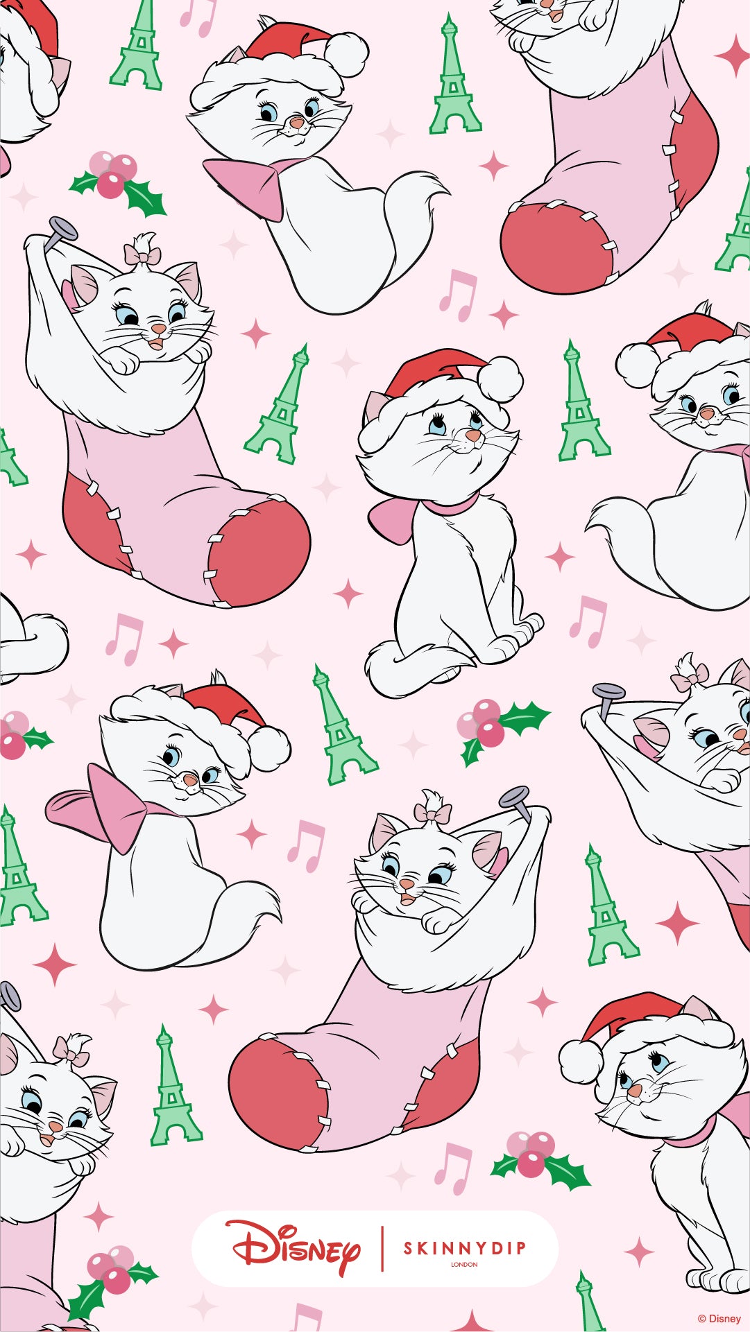 Skinnydip London Disney Christmas Phone Wallpaper 01