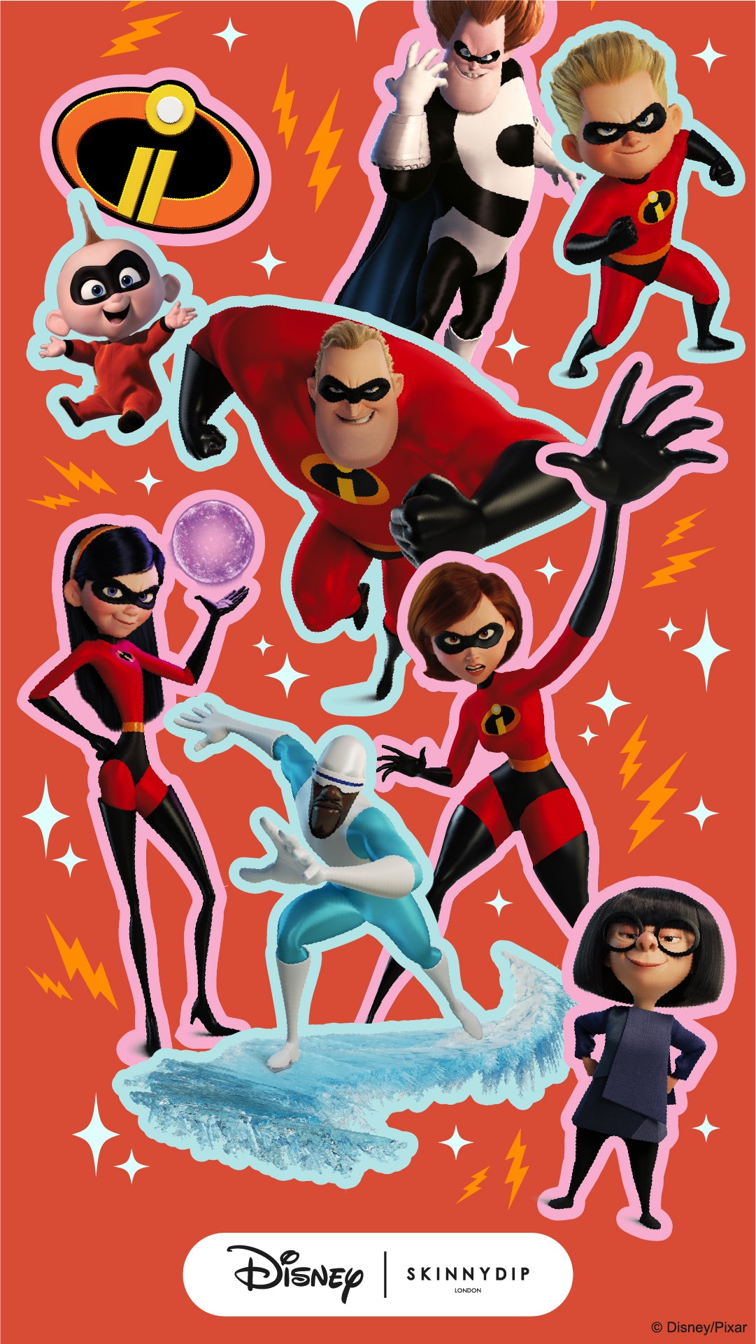 Disney Pixar The Incredibles Sticker Phone Wallpaper