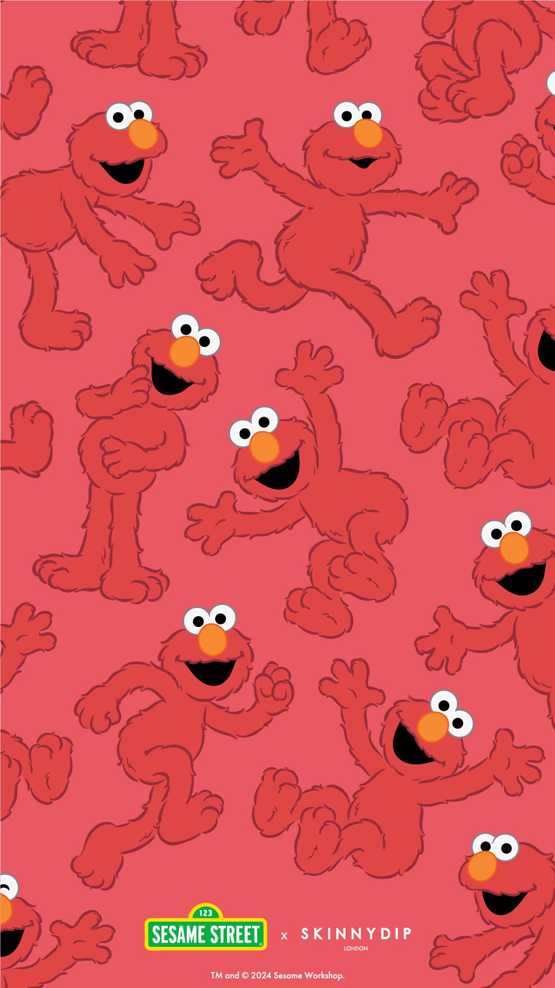 Sesame Street x Skinnydip Elmo Phone Wallpaper