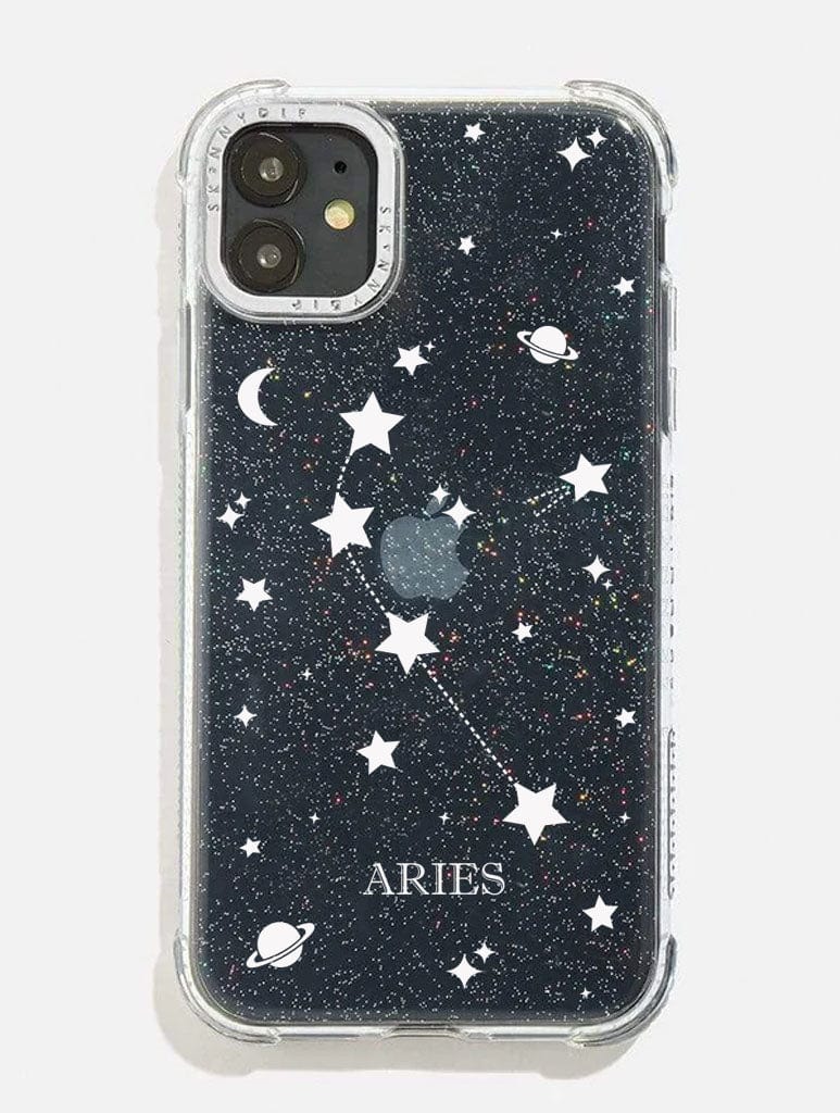 Aries Celestial Zodiac Glitter Shock i Phone Case, i Phone 14 Pro Case