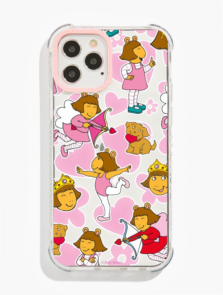 Arthur x Skinnydip DW Pink Heart Shock i Phone Case, i Phone 15 Plus Case