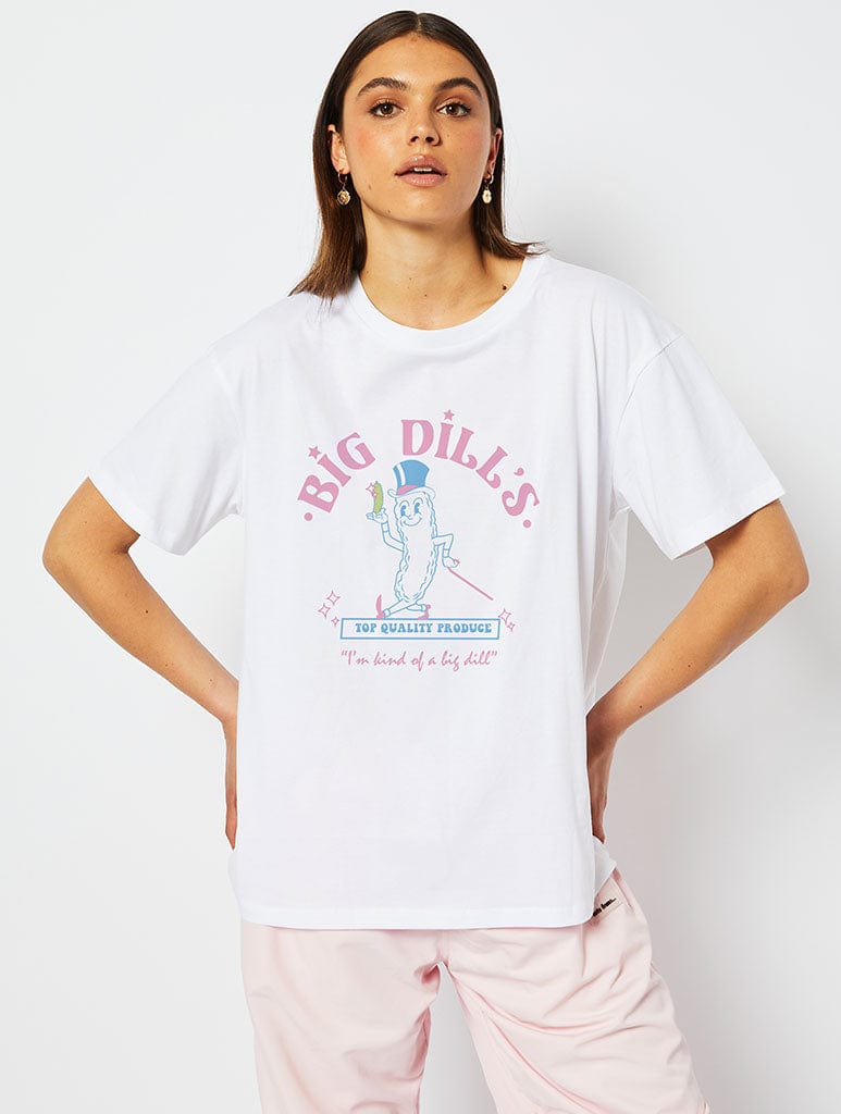 Big Dills White T-Shirt, L