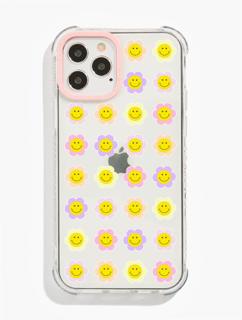 Big Fat Jenna x Skinnydip Happy Face Daisy Shock i Phone Case, i Phone 14 Case