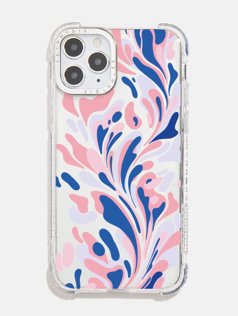 Blue & Pink Marble Shock i Phone Case, i Phone 15 Case