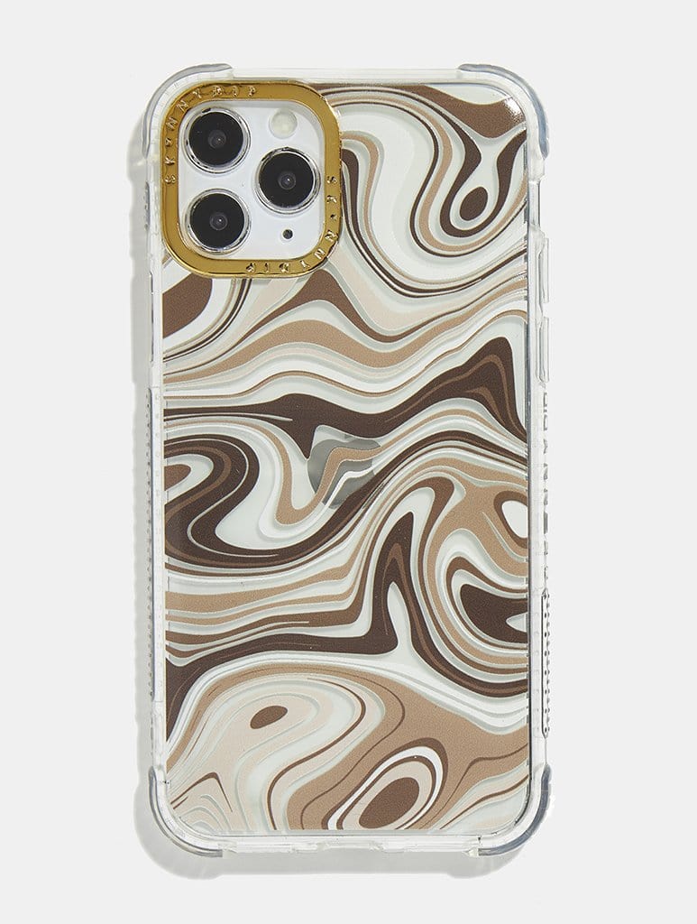 Brown Swirl Shock i Phone Case, i Phone 15 Pro Case
