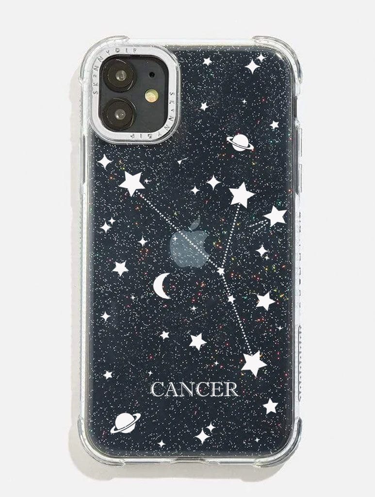 Cancer Celestial Zodiac Glitter Shock i Phone Case, i Phone 13 Mini Case