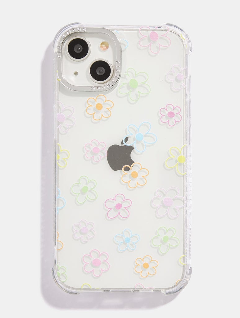 Colourful Flower Outline Shock i Phone Case, i Phone 13 Pro Case