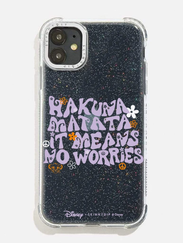 Disney Hakuna Matata Glitter Shock i Phone Case, i Phone 15 Plus Case
