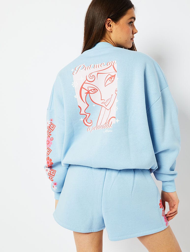 Disney Hercules Megara Sweatshirt in Blue, M