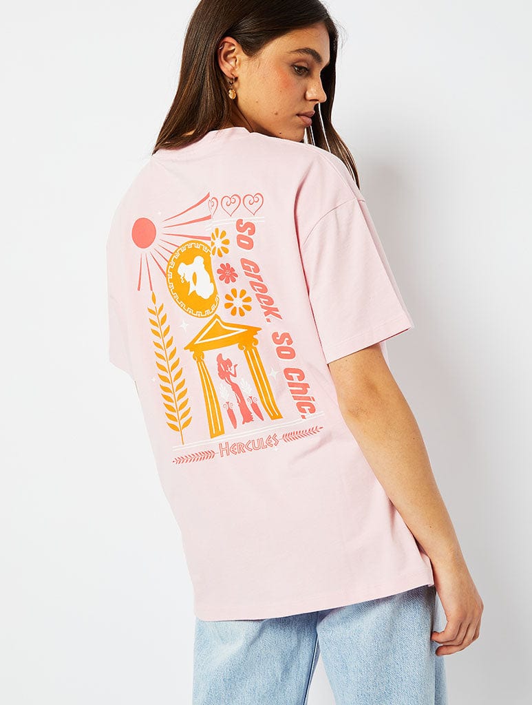 Disney Hercules So Greek So Chic T-Shirt in Pink, XL