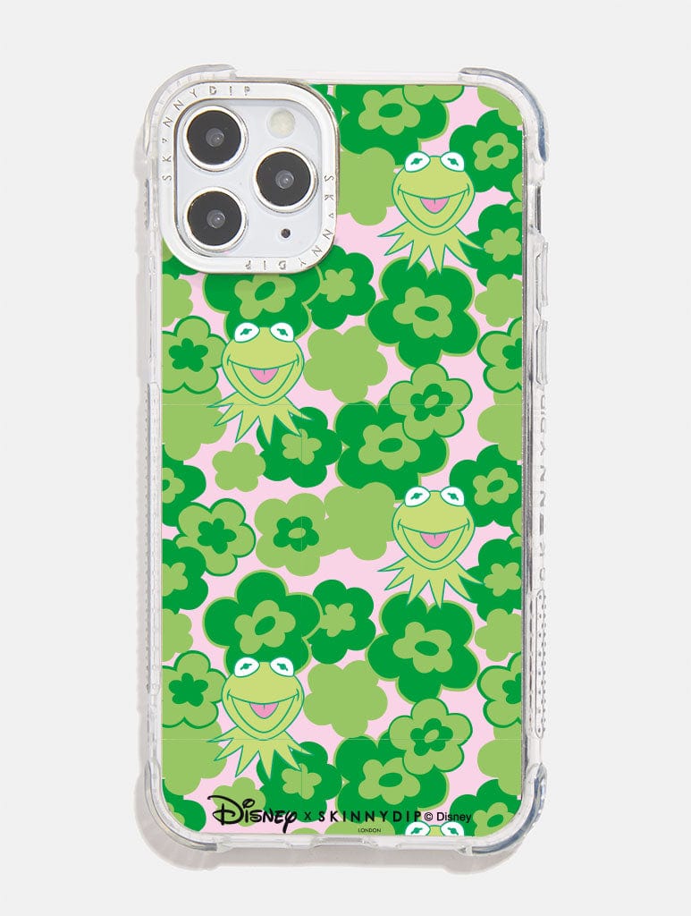 Disney Kermit Green Floral Shock i Phone Case, i Phone 15 Pro Case
