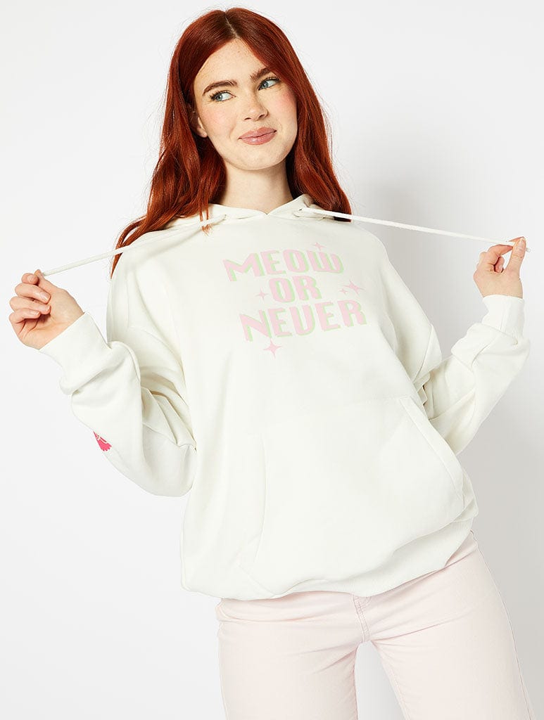 Disney Marie Meow Or Never Ecru Hoodie, L