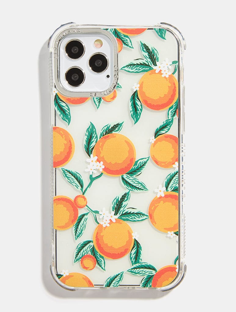 Floral Orange Shock i Phone Case, i Phone 15 Pro Case