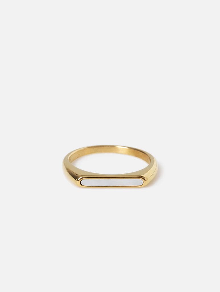 Freedom Gold Inlay Ring, 17mm