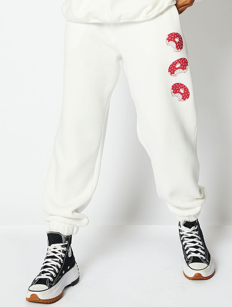 Glazed And Confused Oversized Ecru Jogger, L