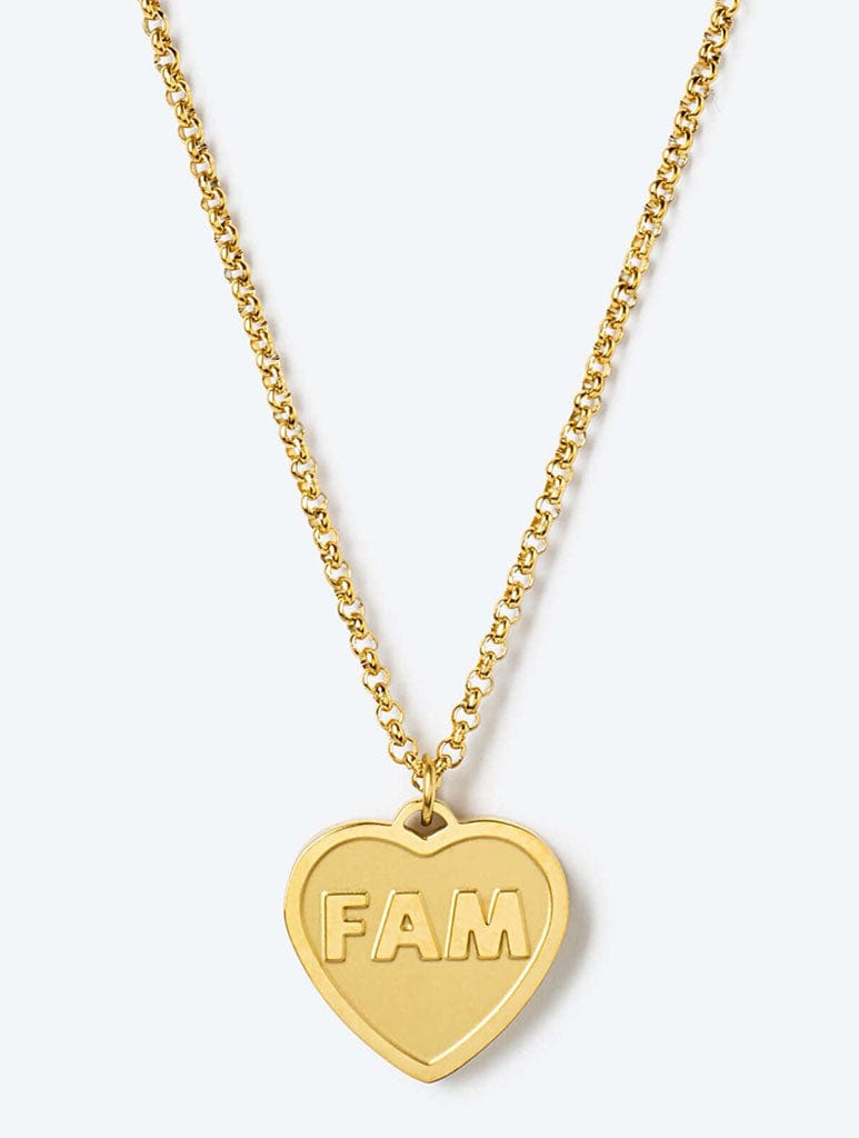 Hoops + Chains LDN Fam Heart Pendant Necklace