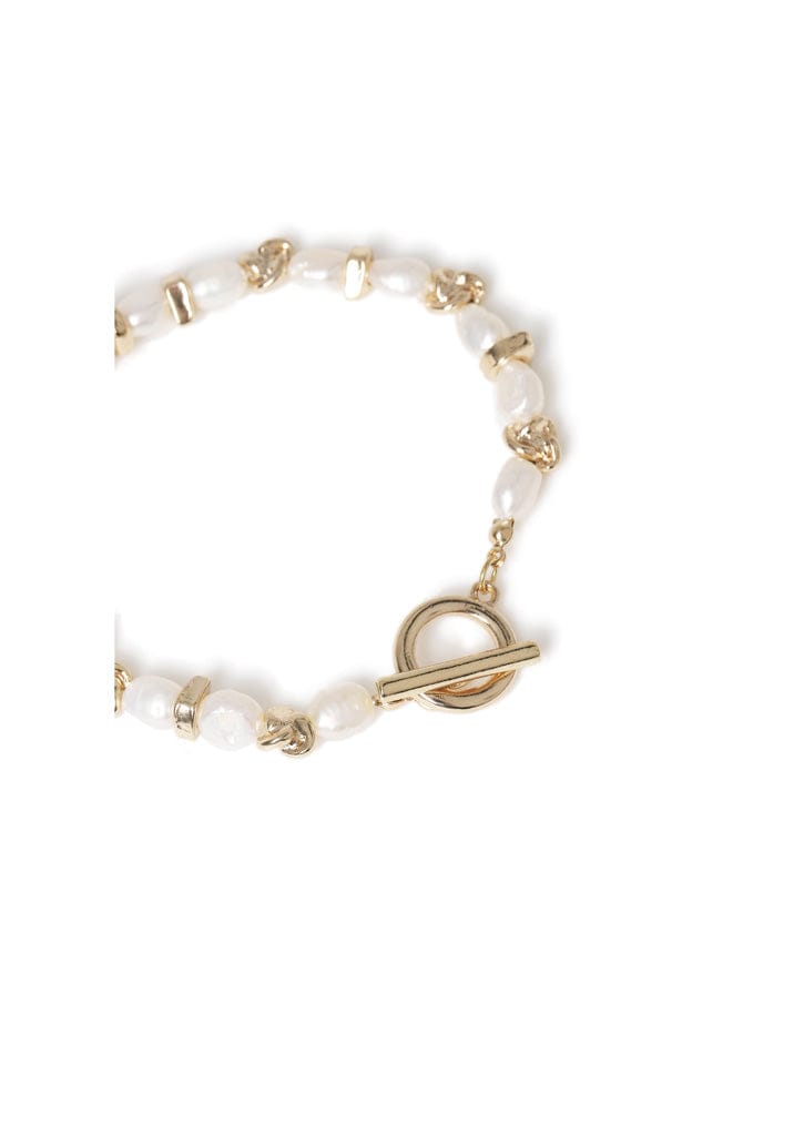 Liars & Lovers Gold Bead and Pearl Bracelet