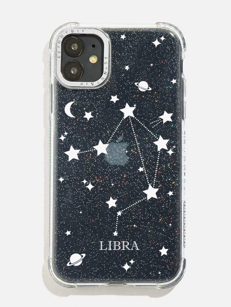 Libra Celestial Zodiac Glitter Shock i Phone Case, i Phone 14 Plus Case