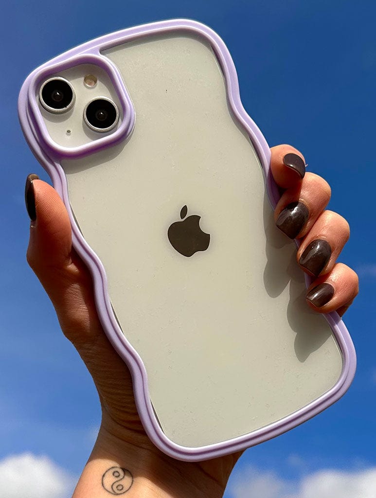 Lilac Wavy i Phone Case, i Phone 15 Pro Case
