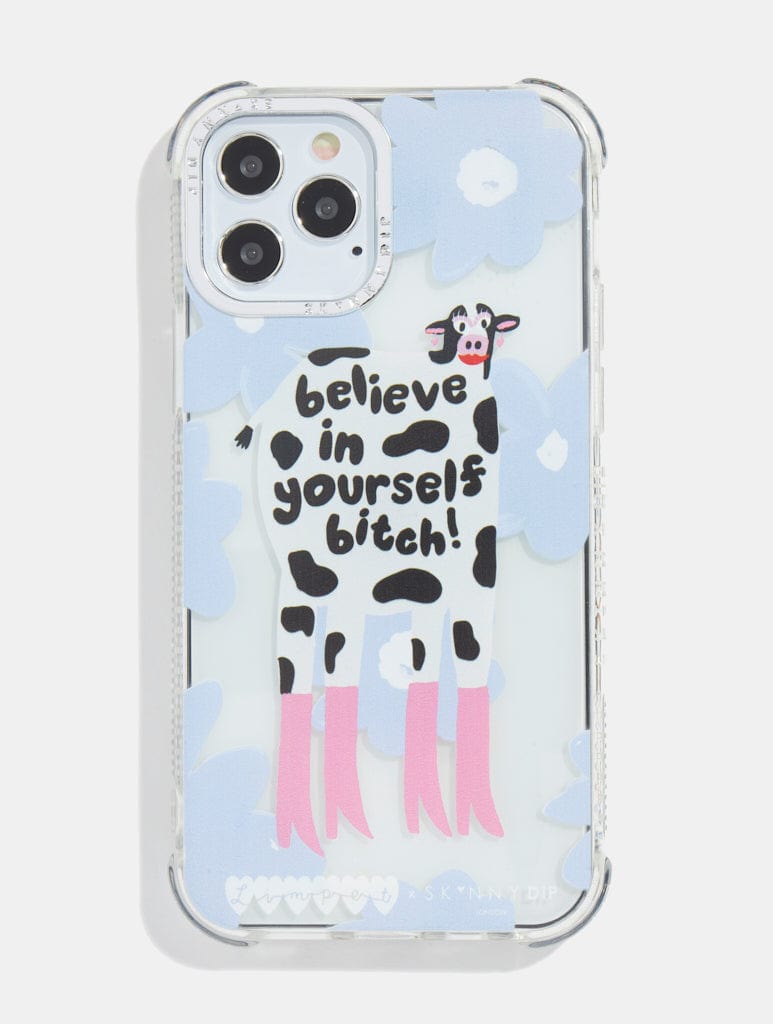 Limpet x Skinnydip Believe In Yourself Bitch Shock i Phone Case, i Phone 15 Case