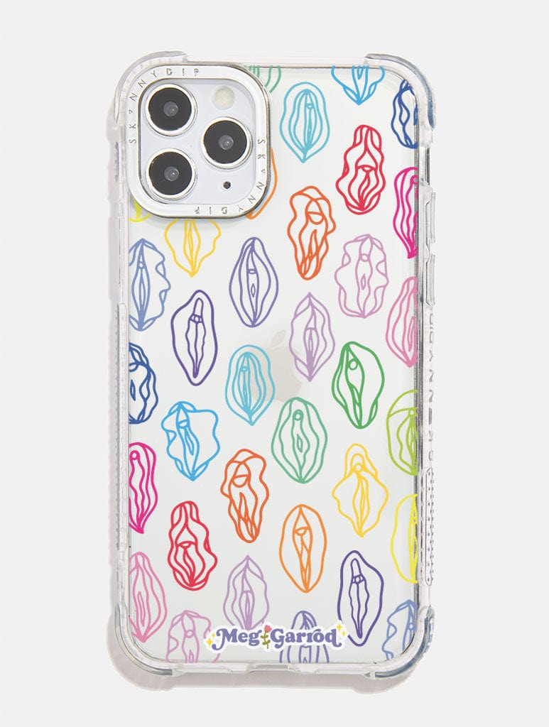 Meg Garrod x Skinnydip Rainbow Vulva Shock i Phone Case, i Phone 15 Pro Max Case