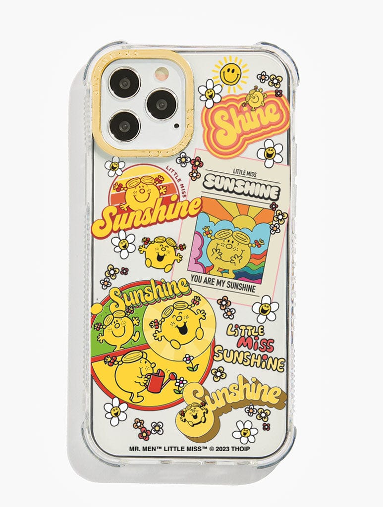 Mr Men and Little Miss x Skinnydip Little Miss Sunshine Sticker Shock i Phone Case, i Phone 12 Pro Max Case