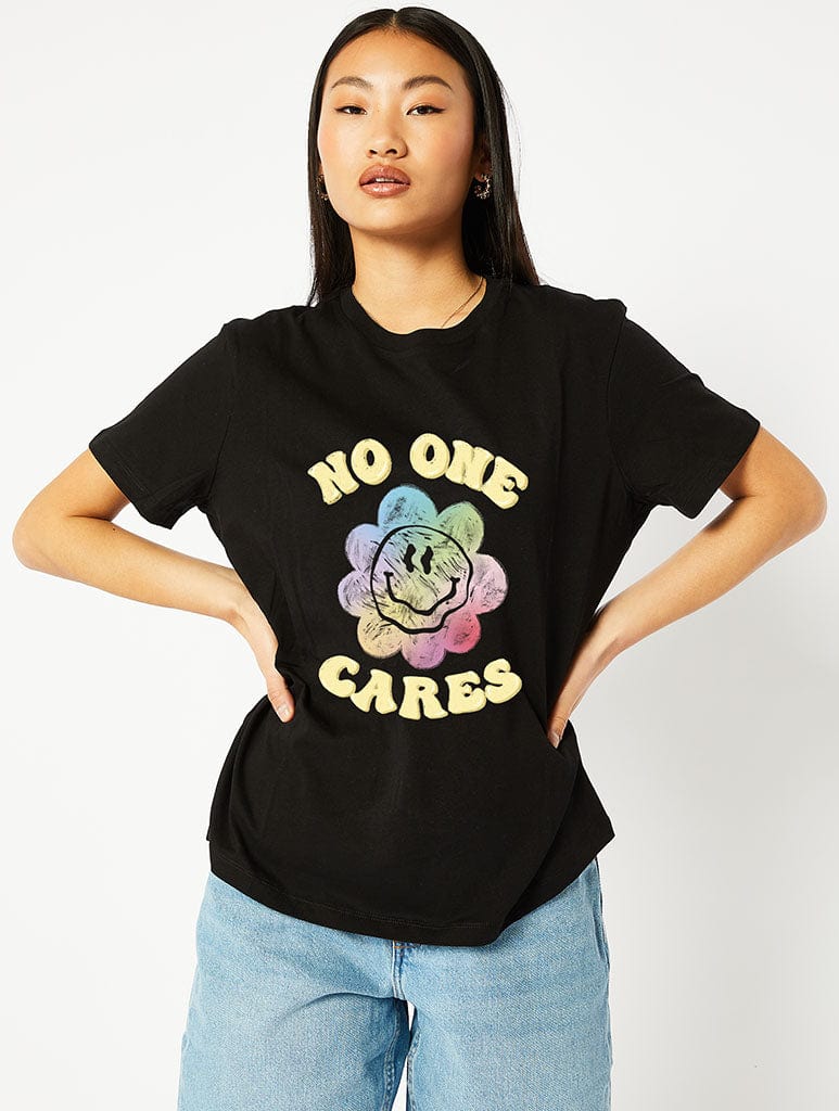 No One Cares T-Shirt in Black, S