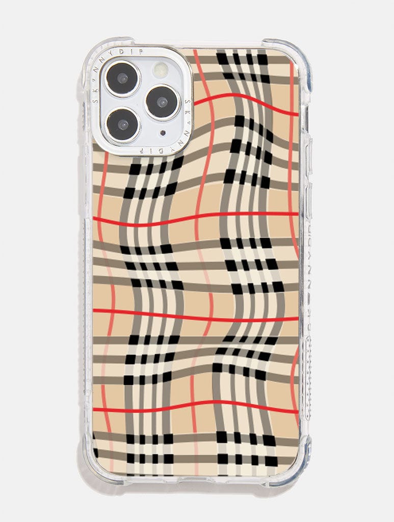 Plaid Warped Shock i Phone Case, i Phone X/XS / 11 Pro Case