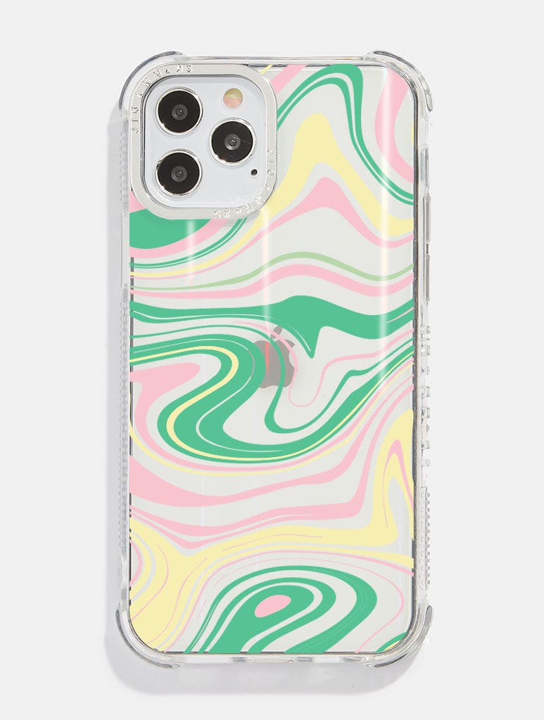 Retro Multicolour Swirl Holo Shock i Phone Case, i Phone 15 Pro Max Case