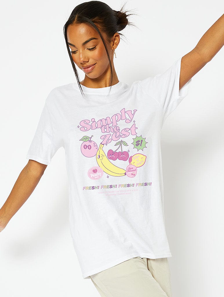 Simply the Zest White T-Shirt, L